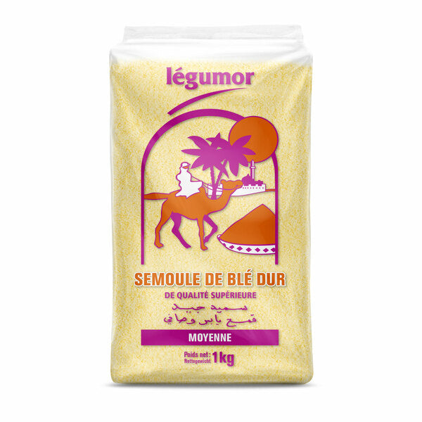 Semoule de blé dur moyenne - 1 kg Legumor - Epicerie Barakka