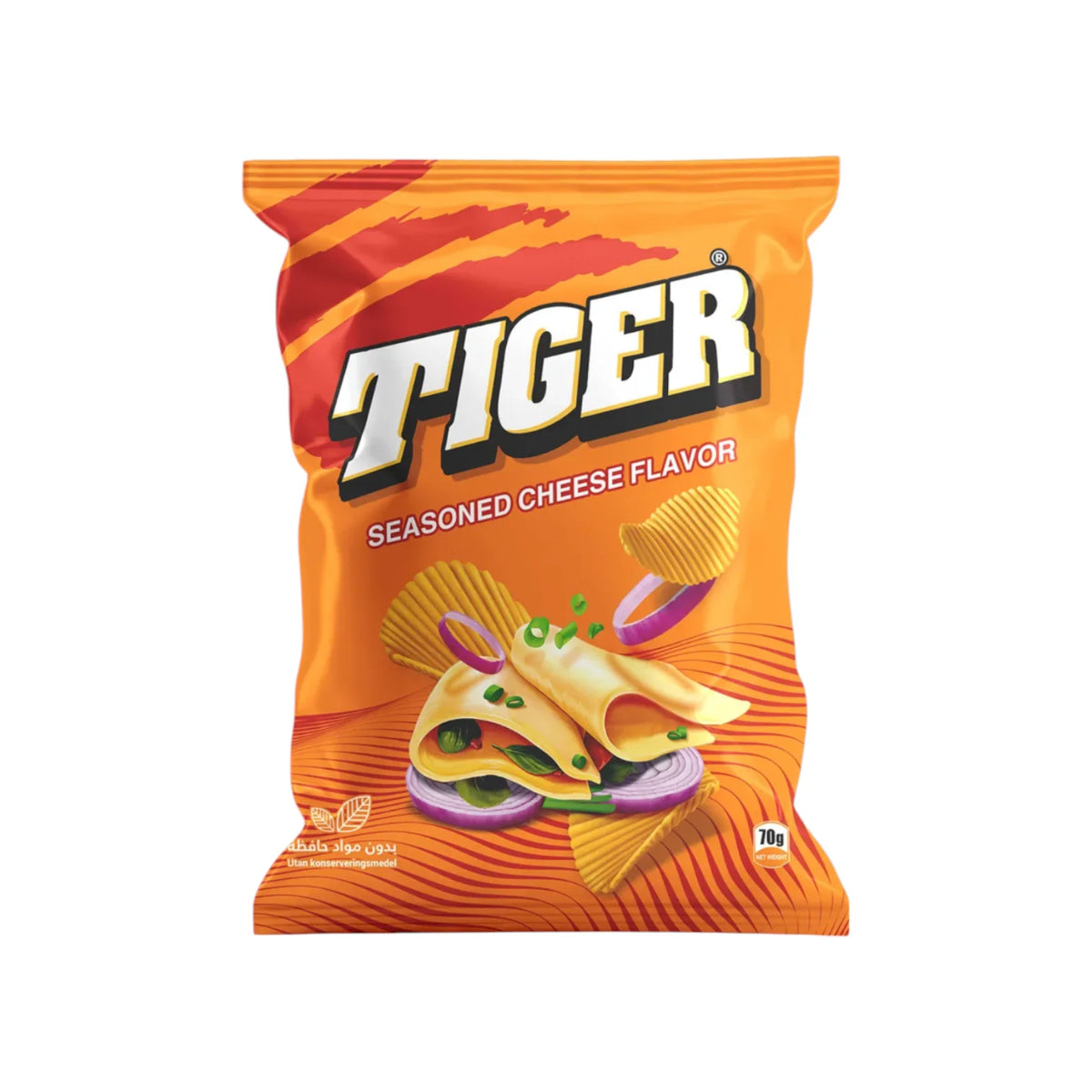 Chips saveur fromage 70 g – Tiger