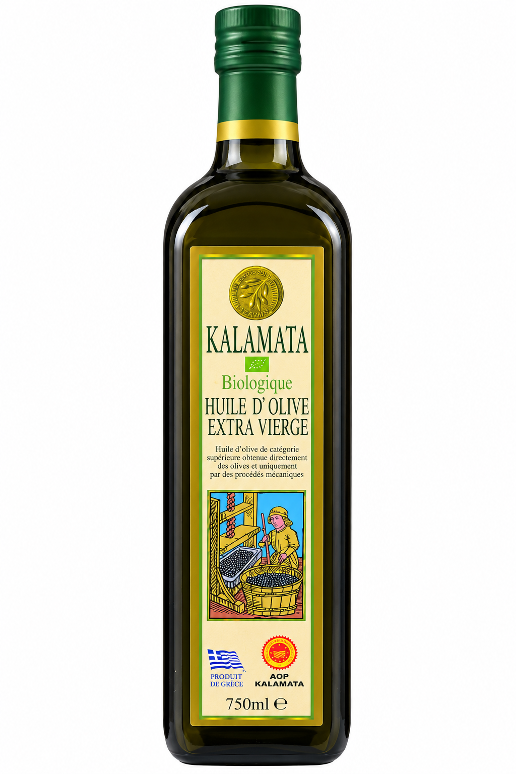 Huile d’Olive Extra Vierge Bio AOP Kalamata 750 ml – Epsilon - Epicerie Barakka