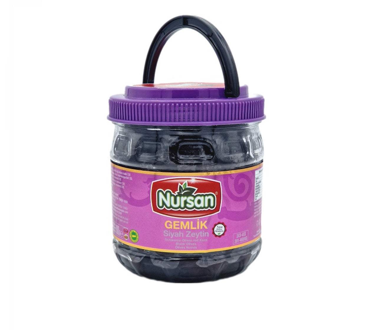 Olive Noires Entières Gemlik 3xs 650g - Epicerie Barakka