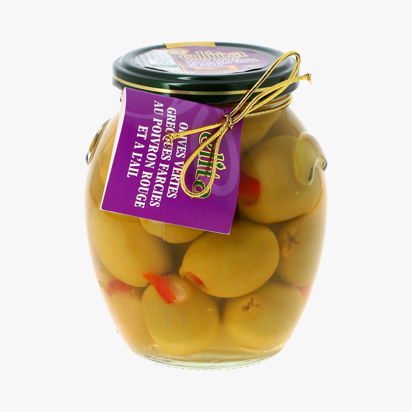 Olives Grecques farcies Poivrons 390g - Epicerie Barakka