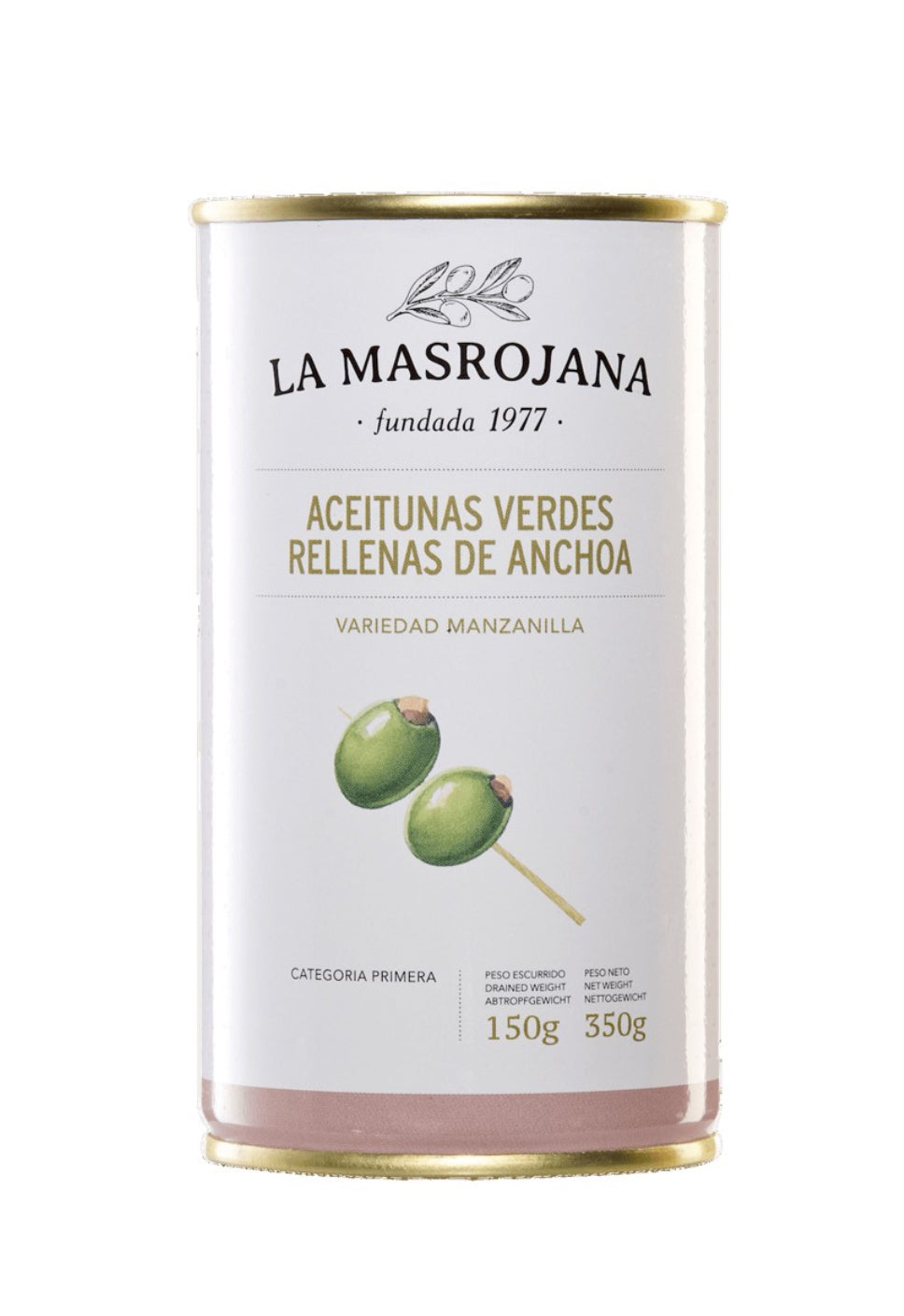 Olive verte « manzanilla »farcie Anchois 150g - Epicerie Barakka