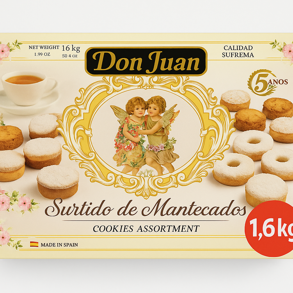 Surtido de mantecados assortiment de biscuits Espagnol