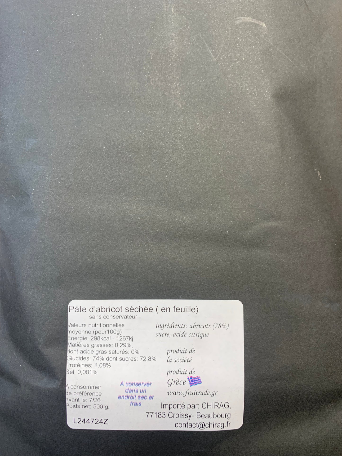 Pâte d’Abricots Séchées Supérieure 500g