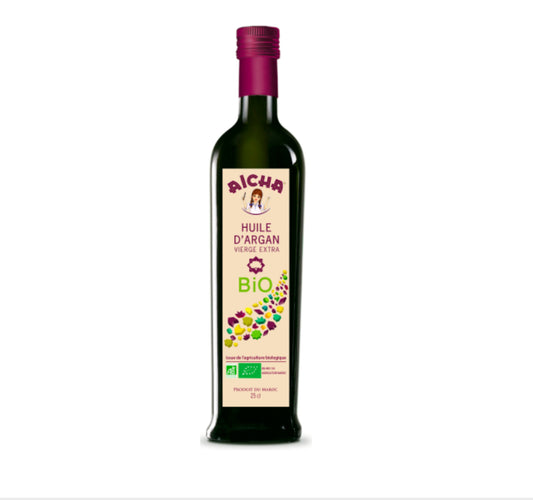 Huile d’Argan Vierge Extra Bio Aicha 250ml - Epicerie Barakka