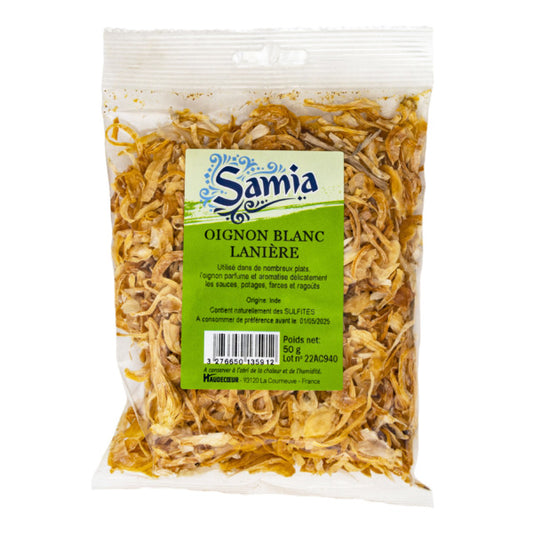 Oignon blanc lanière 50 g - Epicerie Barakka