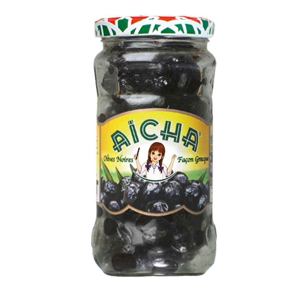 Olive noire à la Grecque Aicha 230g - Epicerie Barakka