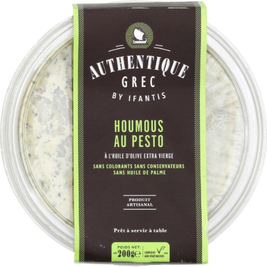 Houmous au pesto 200 g - Authentic Grec