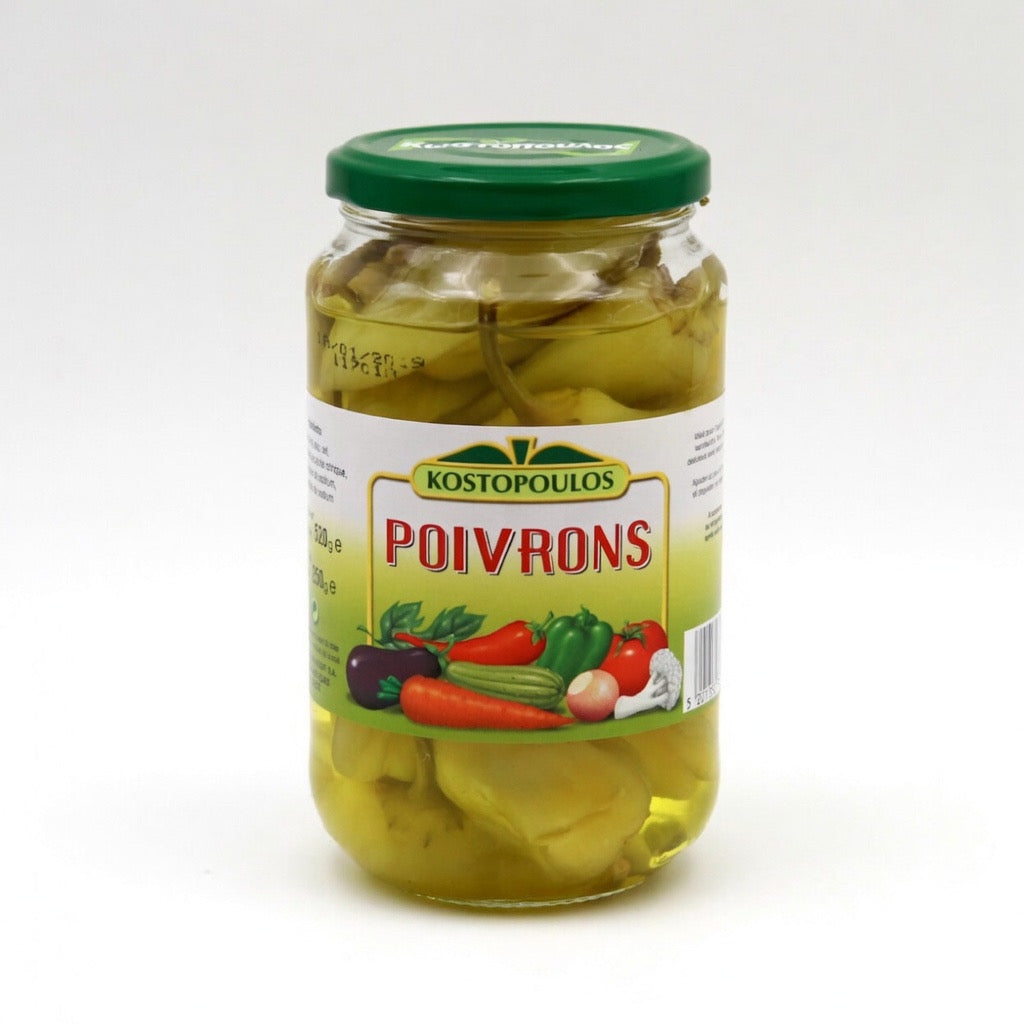 Poivrons Verts Marinés Grèce 520g - Kozat