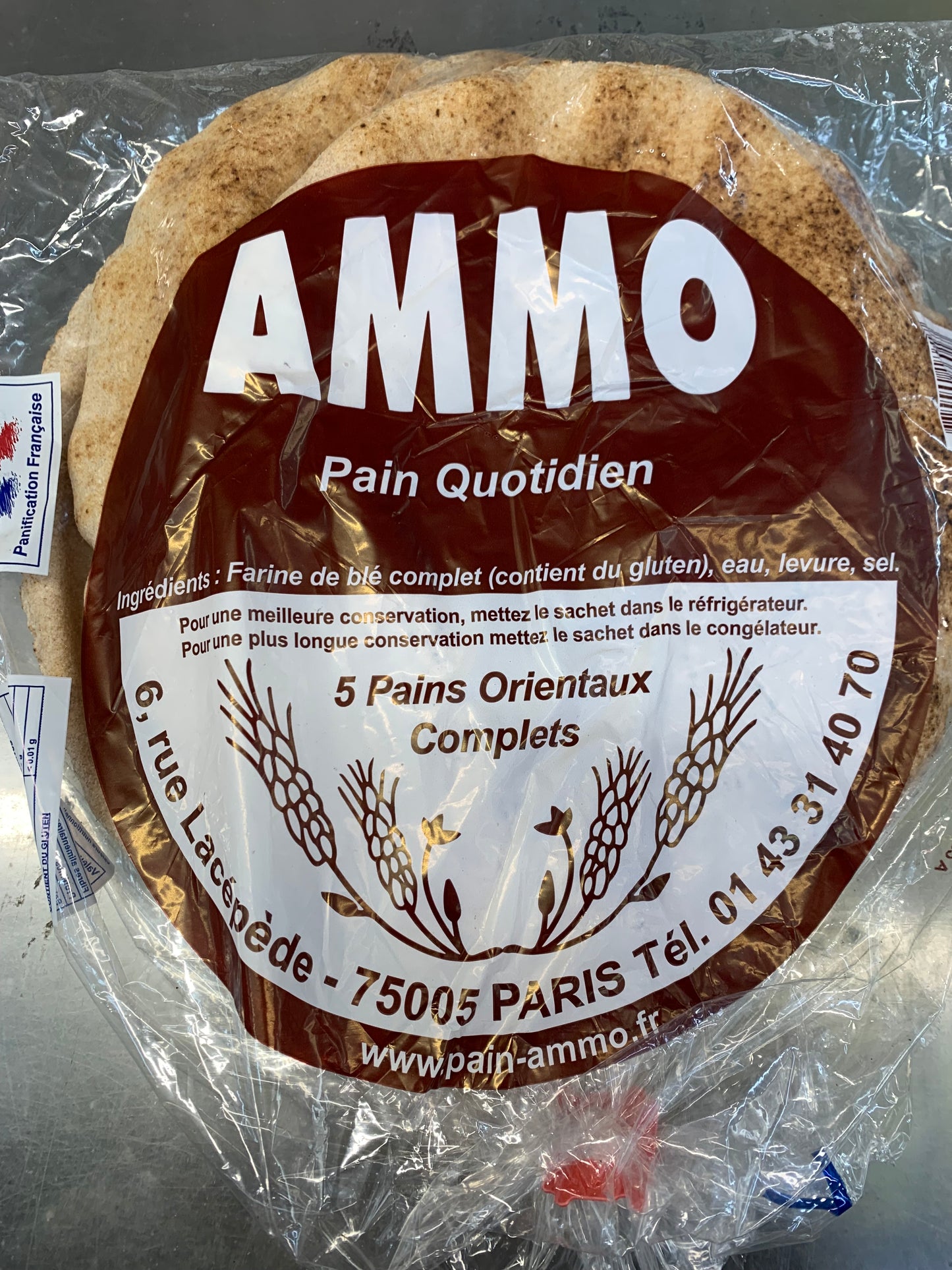 Sachet de 5 Pains au blé complets 240g environ - Epicerie Barakka