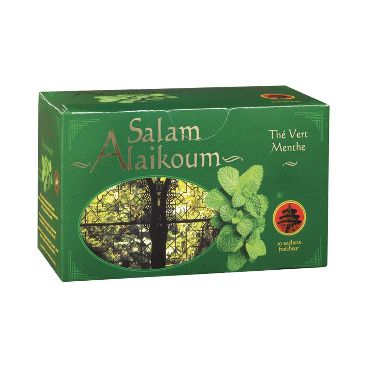 Thé Vert à la Menthe – Salam Alaïkoum (20 sachets fraîcheur) - Epicerie Barakka