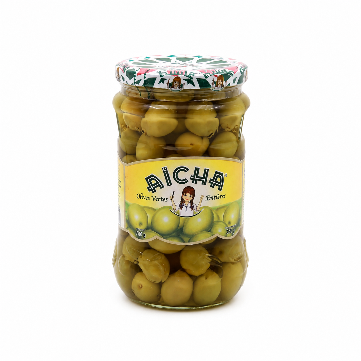 Olives Vertes Entières 72cl – Aicha
