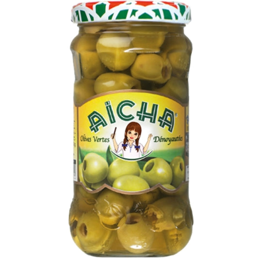 Olives Vertes Dénoyautées 37 cl – Aïcha