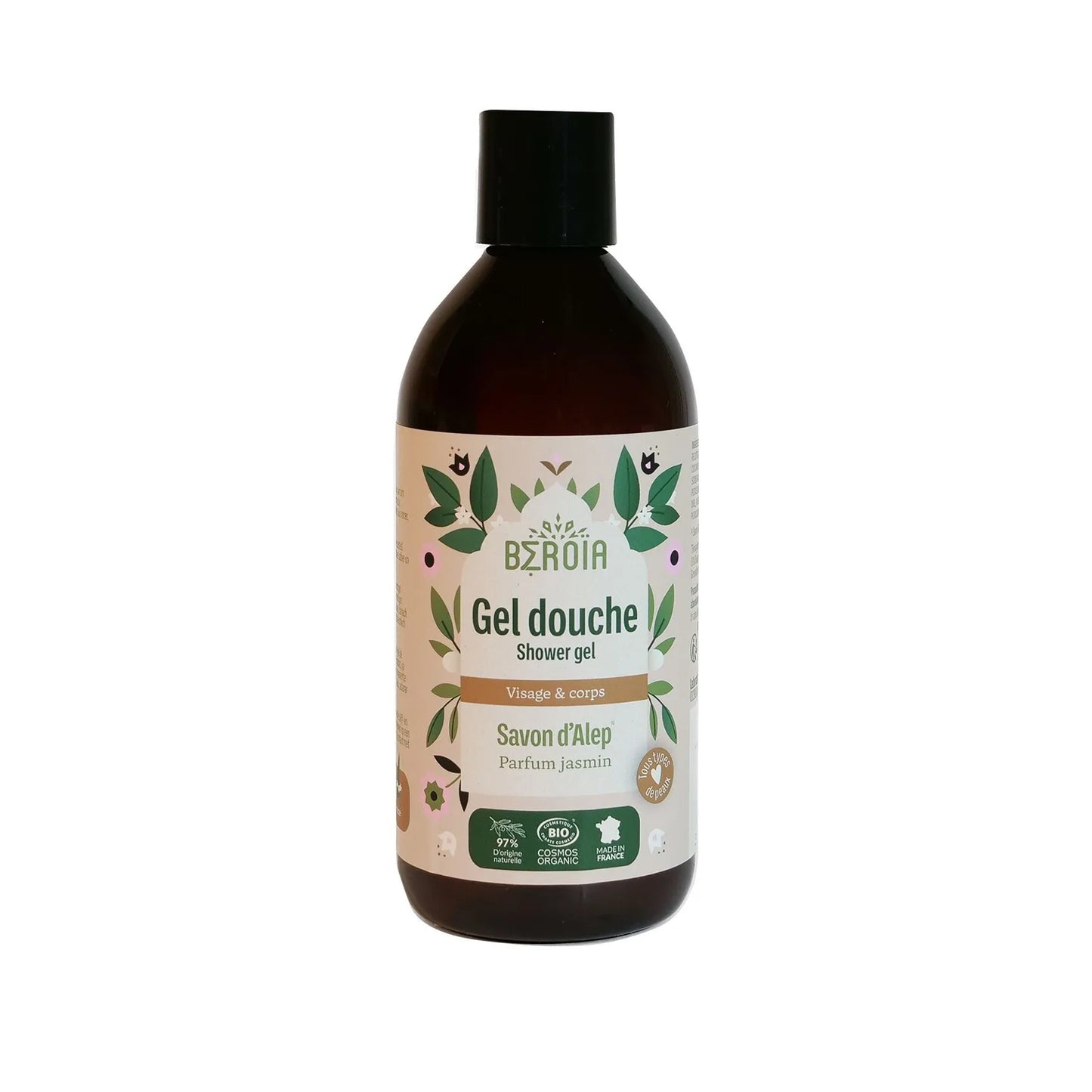 Savon d’Alep douche parfumé au jasmin 300 ml - Beroïa