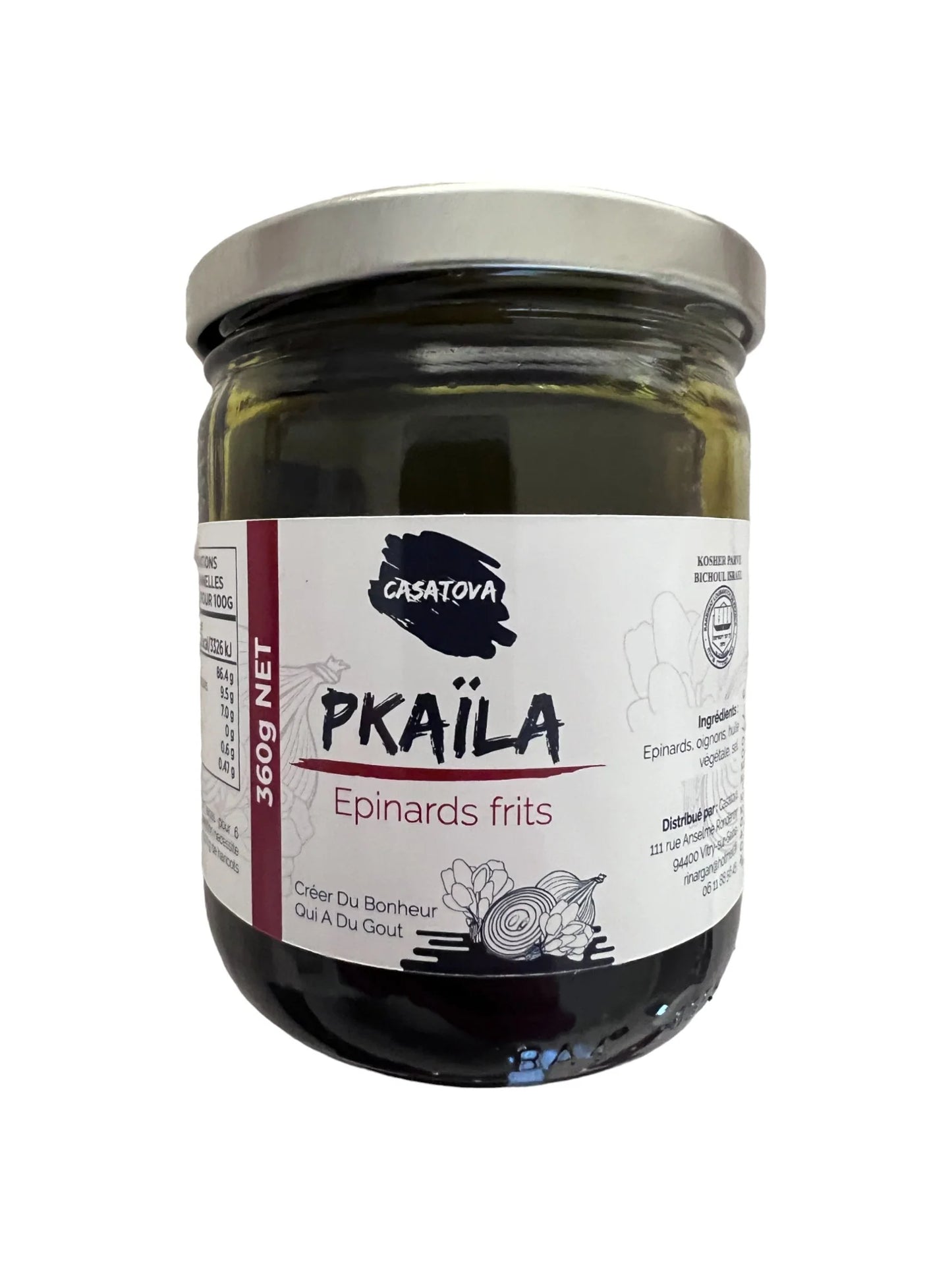 Épinards frits Pkaila 360g - Epicerie Barakka
