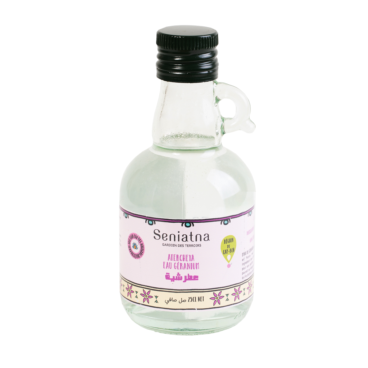 Eau de fleurs de geranium « aterchaya » 250ml - Epicerie Barakka