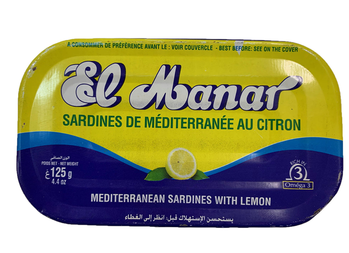 Sardine de Tunisie au citron 125g - Epicerie Barakka