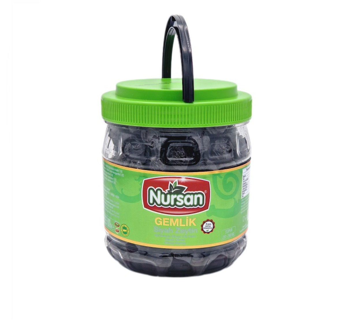 Olives Noires Entières Gemlik Super 650g - Epicerie Barakka