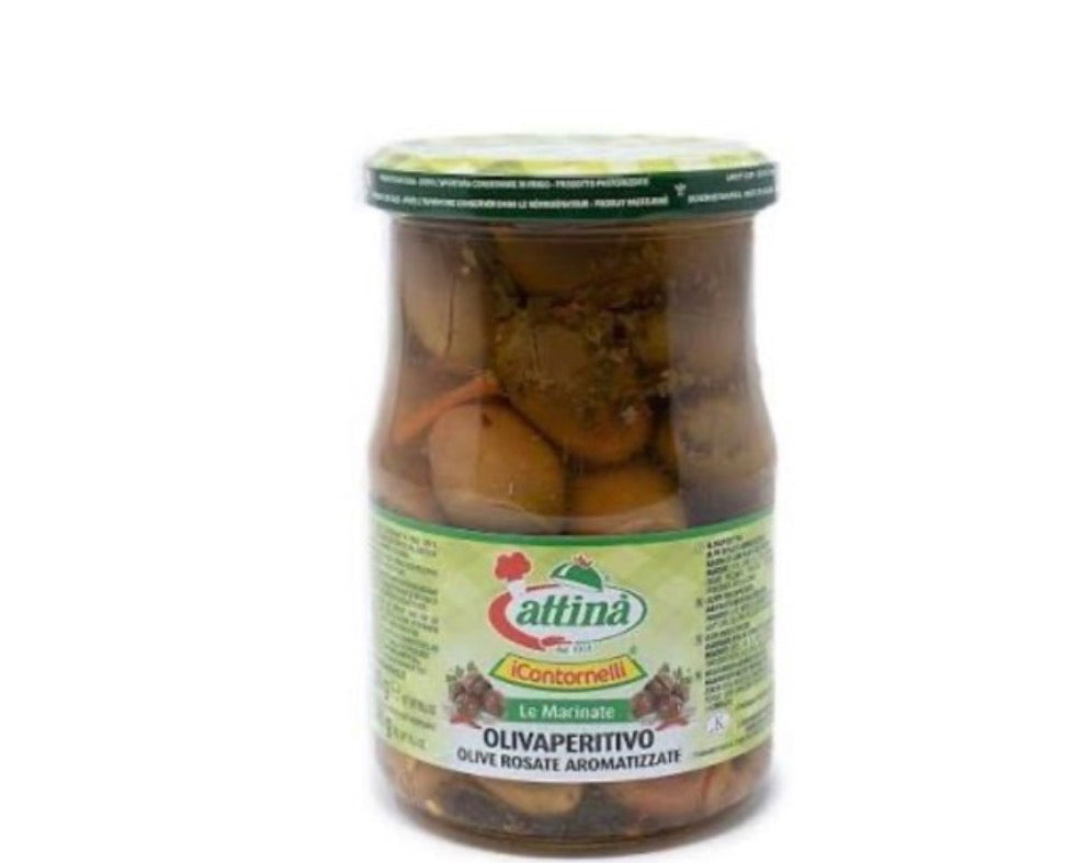 Olivaperitivo (olives rosées aromatisées) 270 g Italie - ATTINA&FORTI