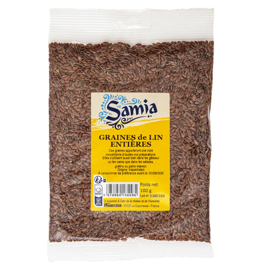 Graines de lin entières 100g - Epicerie Barakka