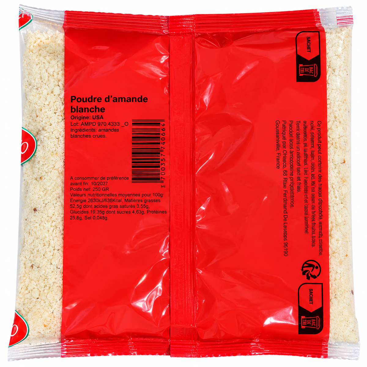 Amande Blanche Moulue 250g - O’Régal - Epicerie Barakka