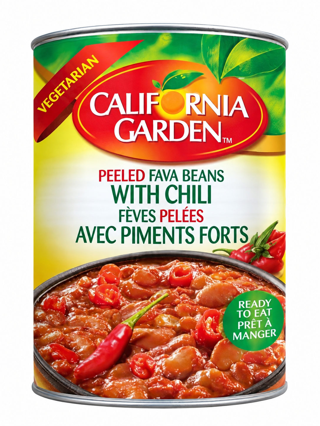 Fèves pelées aux piments forts 400 g – California Garden