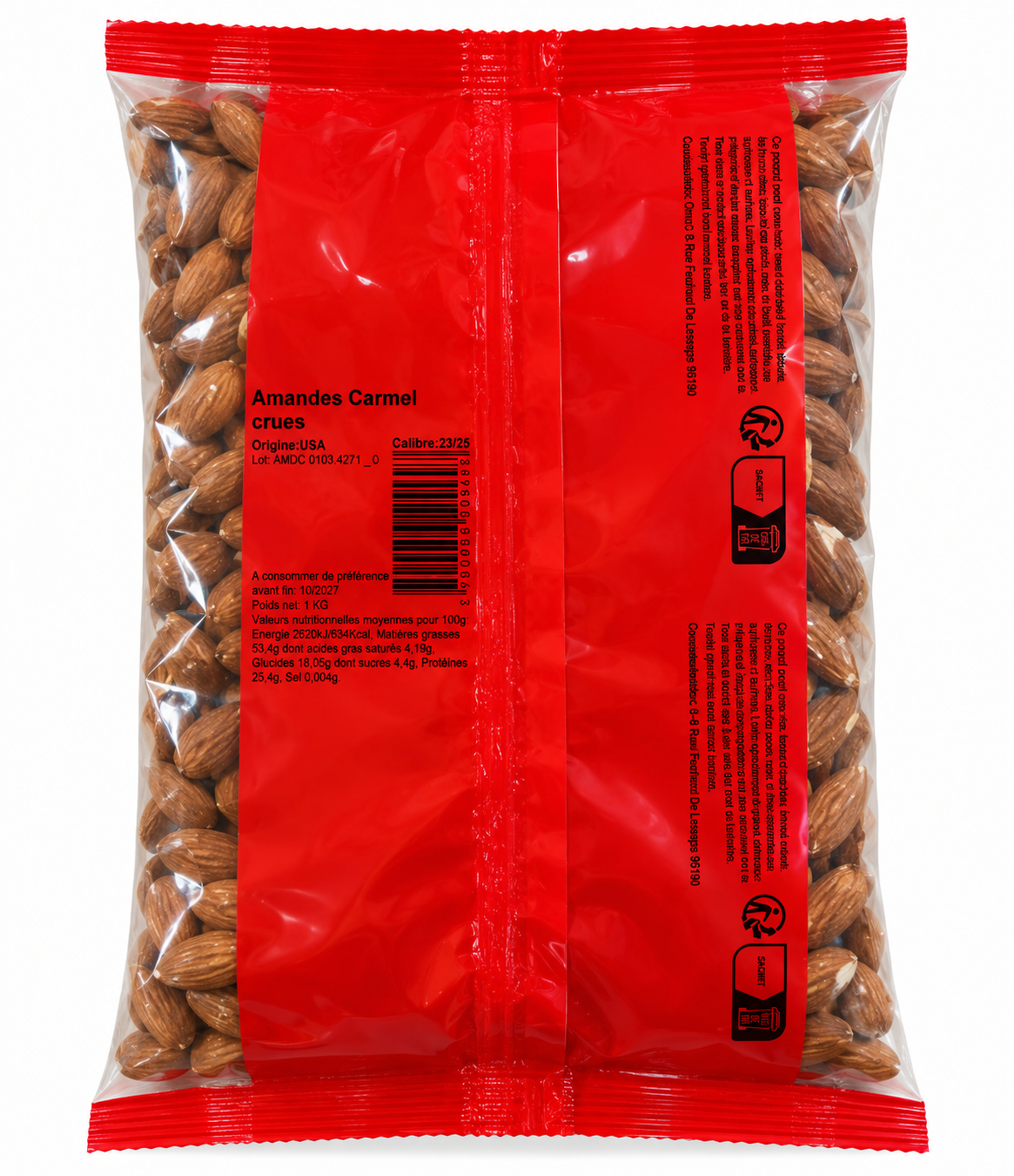 Amande Crue "Carmel" 1 kg – Californie - Epicerie Barakka