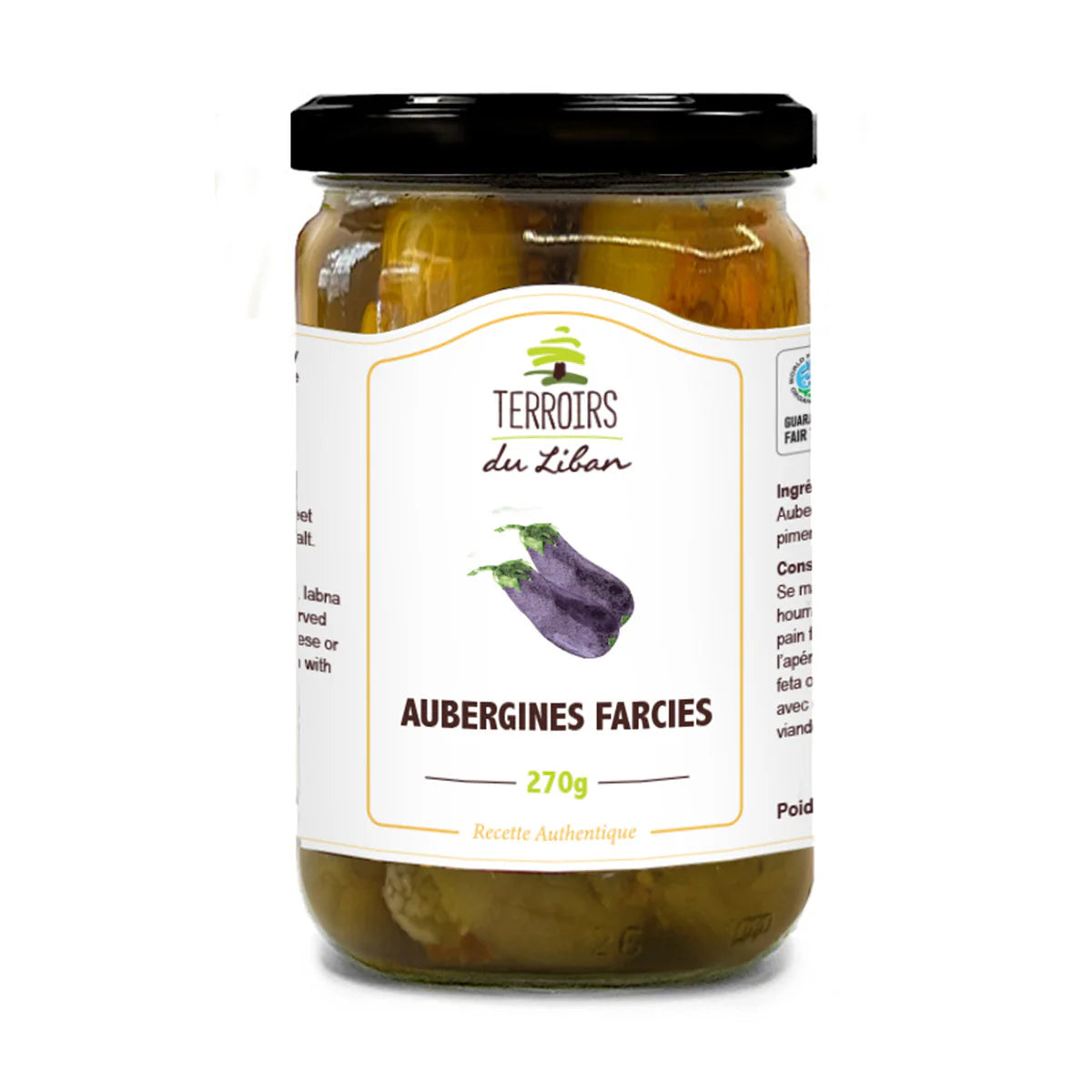 Aubergines farcies « makdous » 270g - Epicerie Barakka