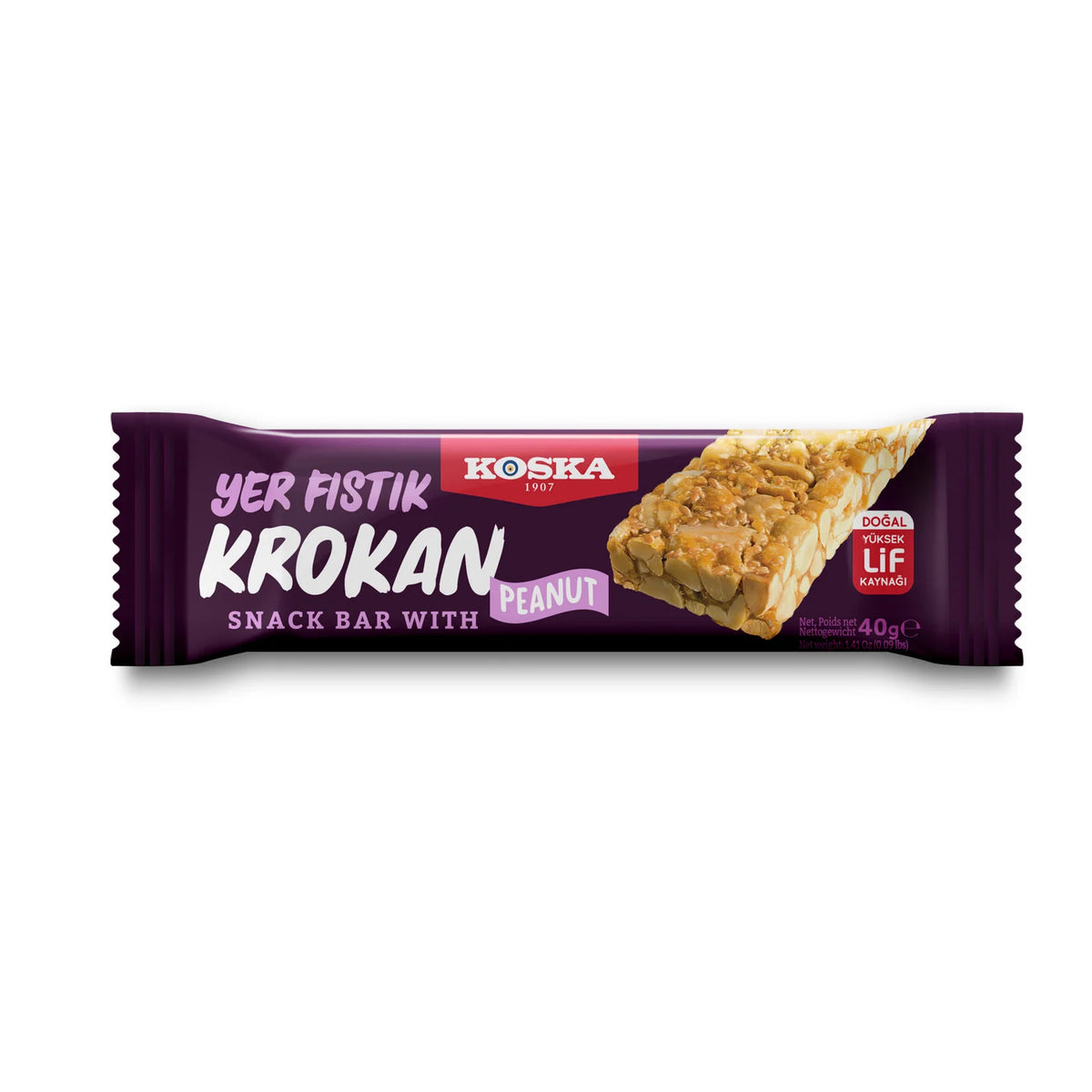Barre Croquante aux Cacahuètes – 40 g – Koska - Epicerie Barakka