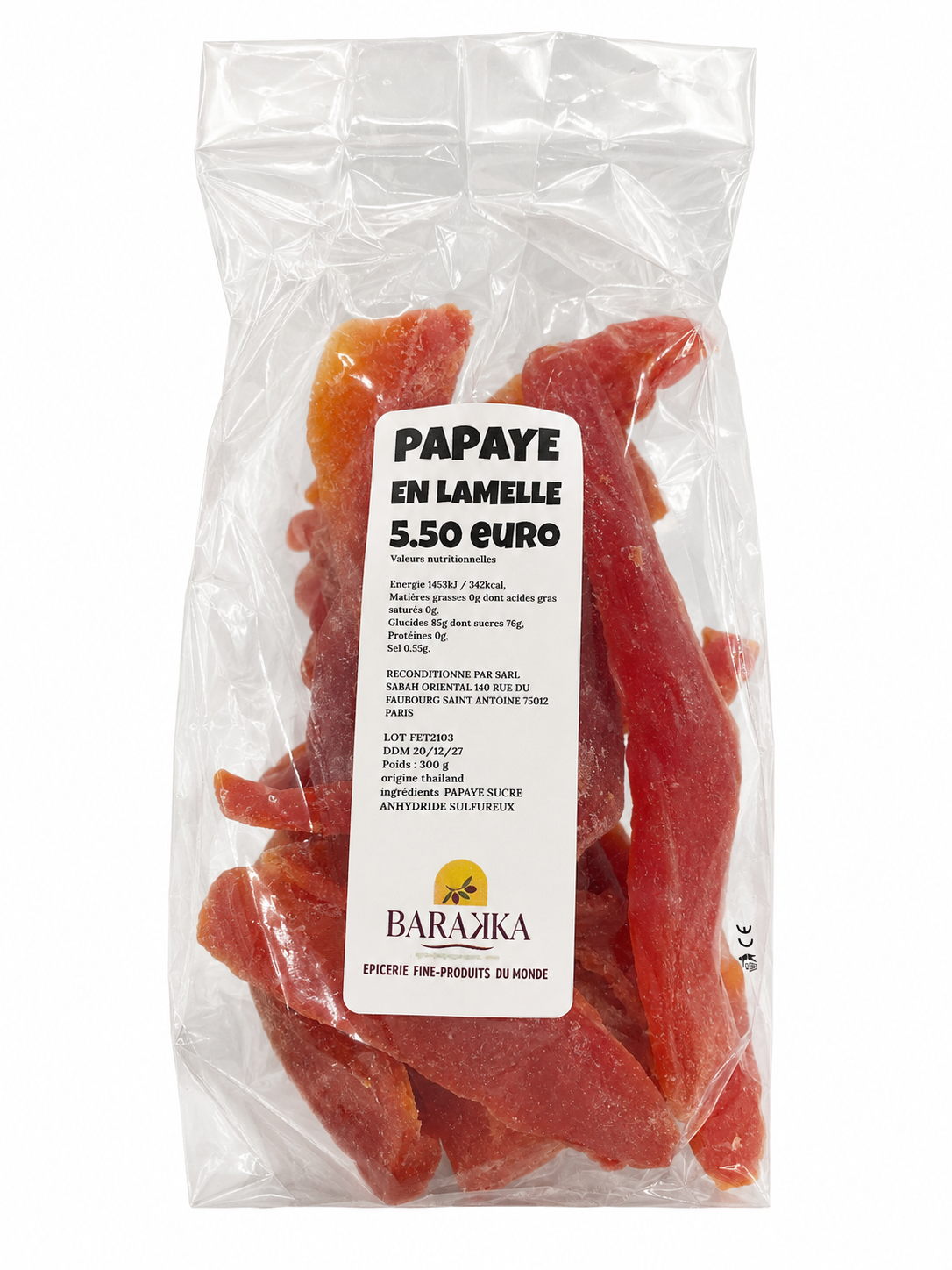 Papaye en Lamelle - 300g
