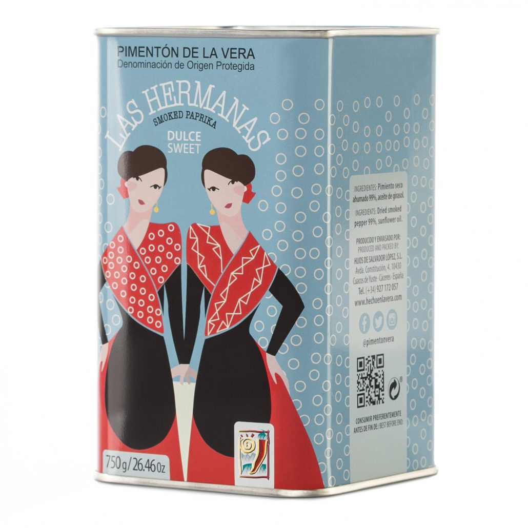 Paprika - Pimentón de la Vera D.O.P. Doux – Las Hermanas 750g - Epicerie Barakka