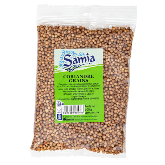 Coriandre gros grains 100 g - Epicerie Barakka