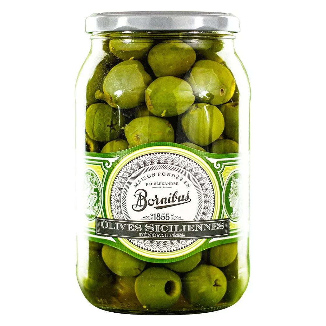 Olives siciliennes dénoyautées Bornibus 880 g