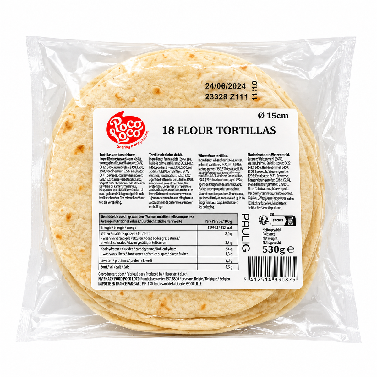Tortillas de blé 15 cm 530 g – Poco Loco