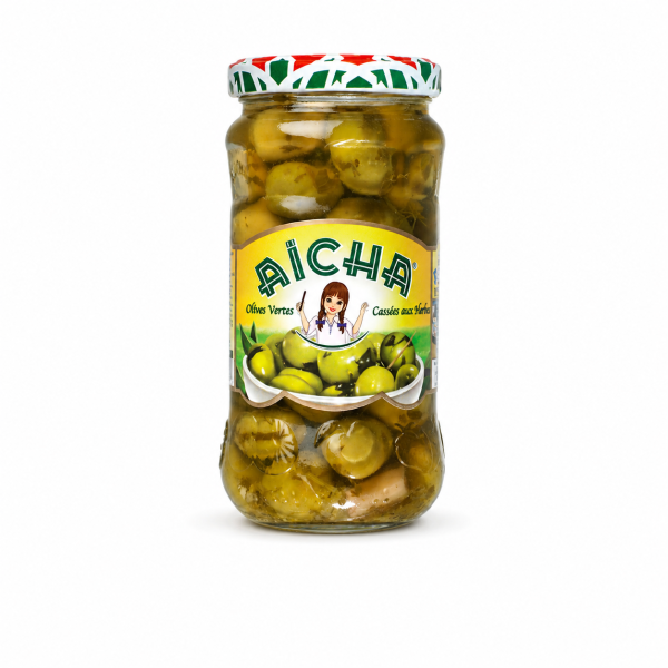 Olives Vertes aux Herbes 37cl - Aïcha