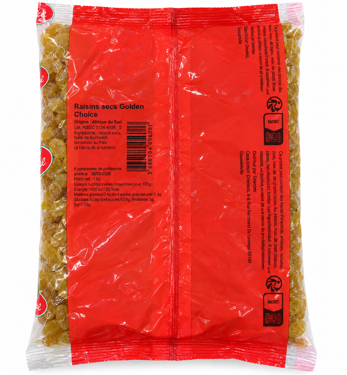 Raisins secs Golden - 1 kg - Epicerie Barakka