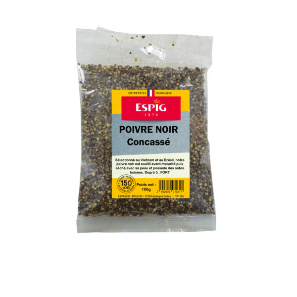 Poivre noir concassé 100g - Epicerie Barakka