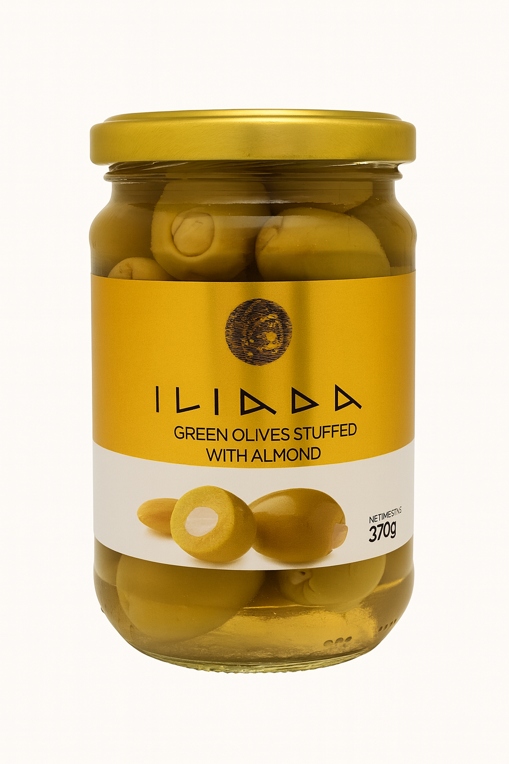 Olives vertes farcies Amande Iliada 370g - Epicerie Barakka