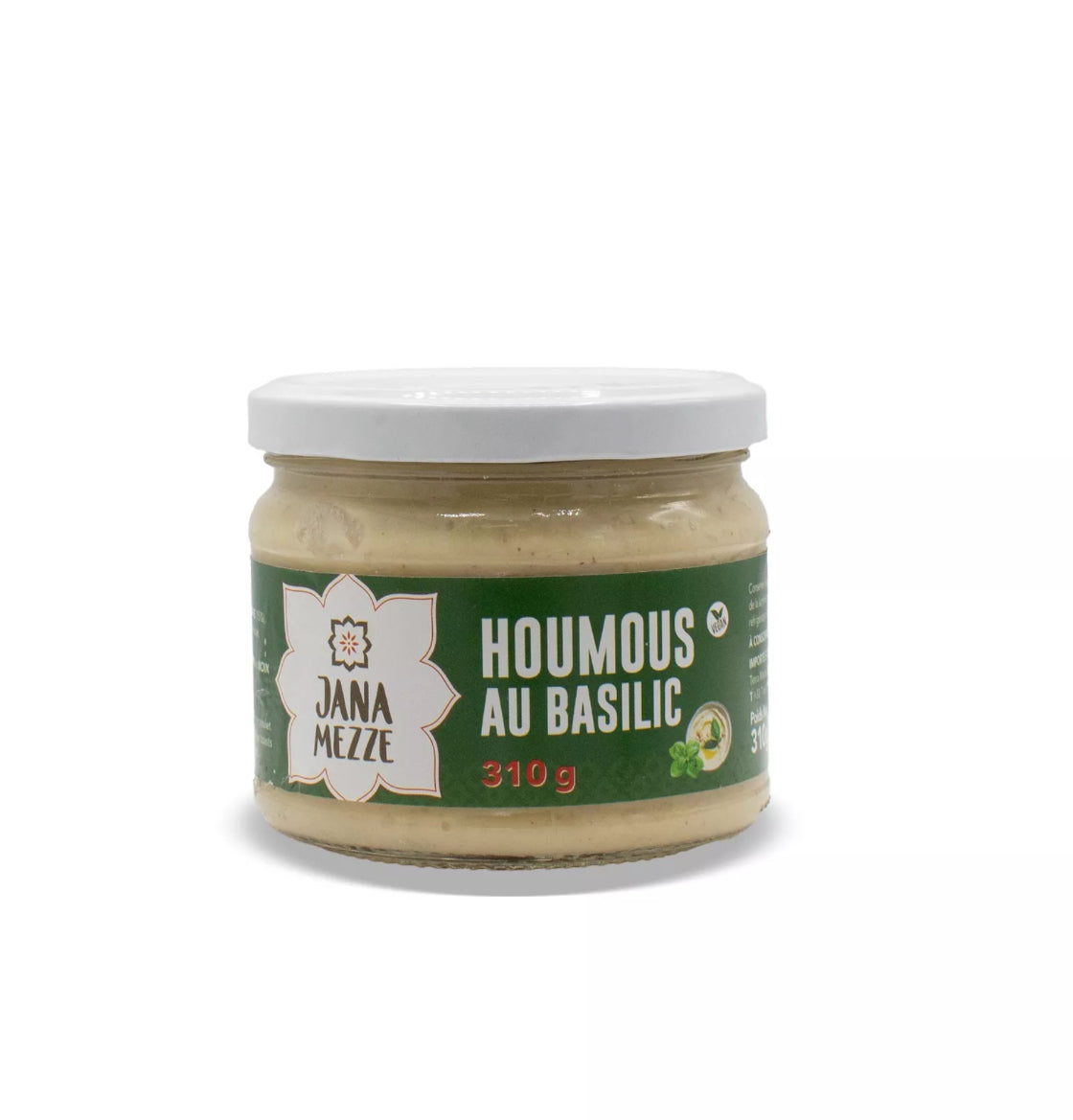 Houmous au Basilic 310 g - Epicerie Barakka