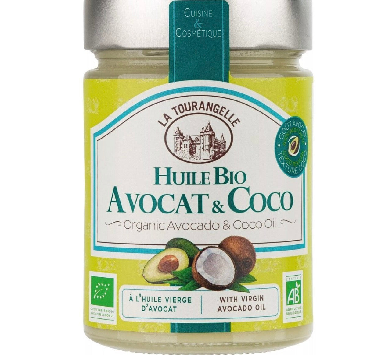 Huile BIO Avocat & Coco 250 ml – La Tourangelle - Epicerie Barakka