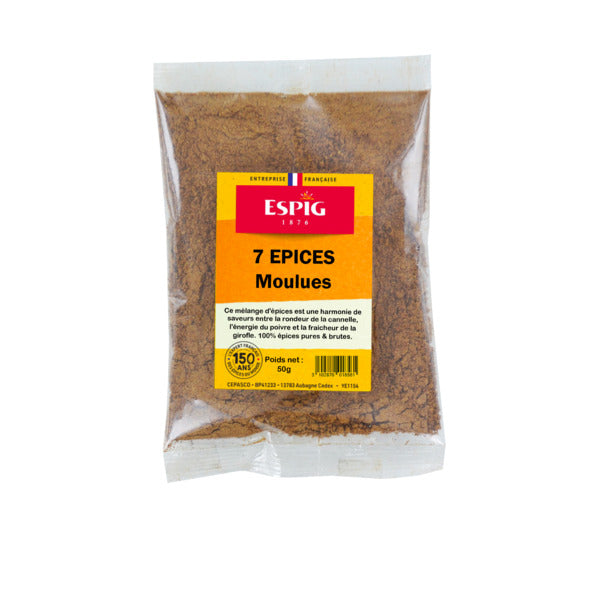 7 épices moulues 50 g - Espig - Epicerie Barakka