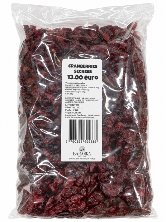 Cranberries Séchées Canada 1 kg – Épicerie Barakka