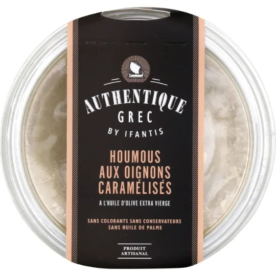 Houmous aux oignons caramélisés 200 g - Authentic Grec