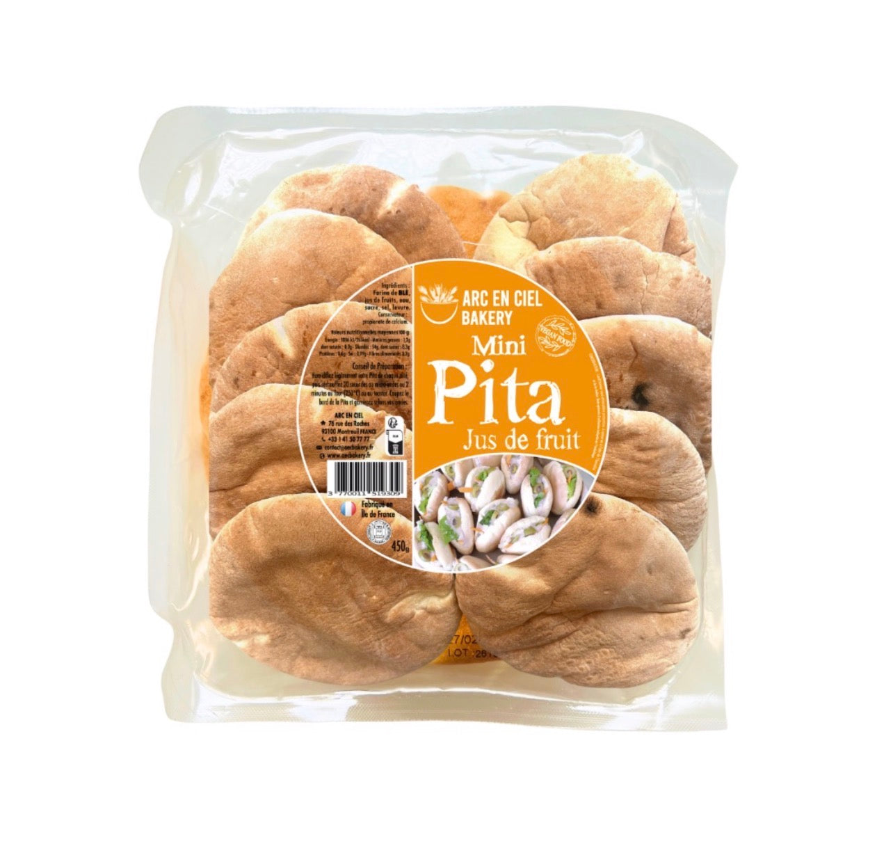 Mini pita - Arc en Ciel Bakery
