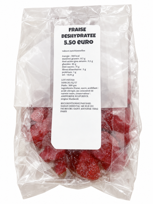Fraises Déshydratées 300g – Thaïlande - Epicerie Barakka