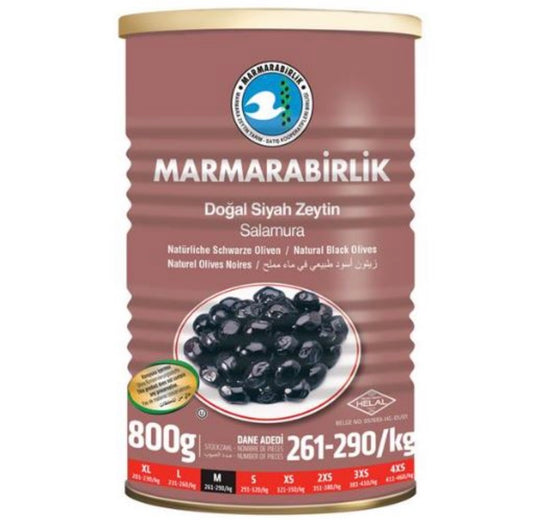 Olives noires naturelles M 800 g - Marmarabirlik
