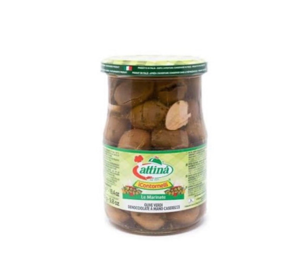 Olives vertes dénoyautées 270g Italie – ATTINA&FORTI