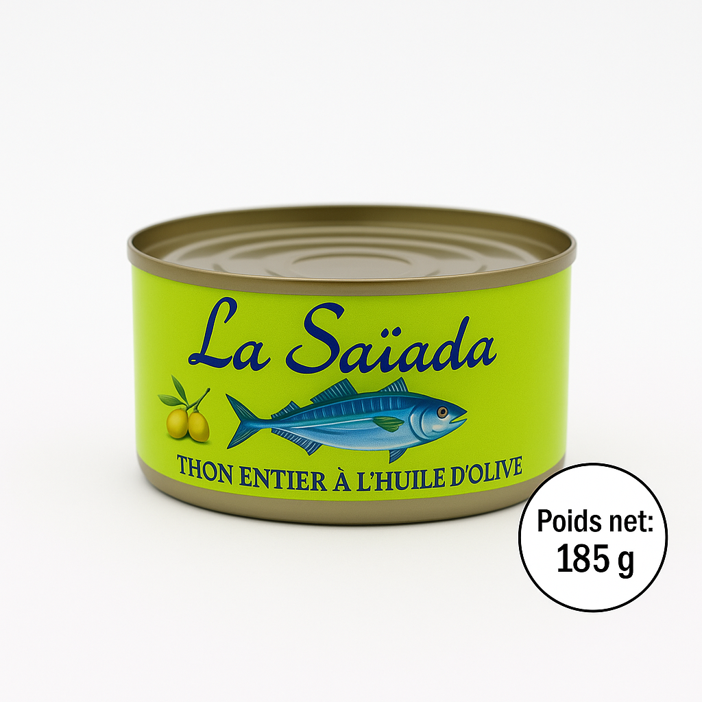 Thon Entier à l’huile d’olive 185g