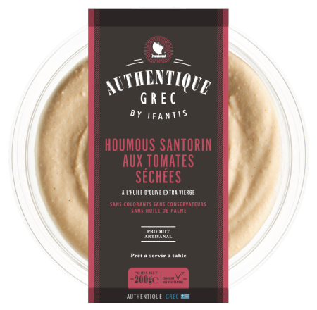 Houmous Santorin aux tomates séchées 200 g - Authentic Grec