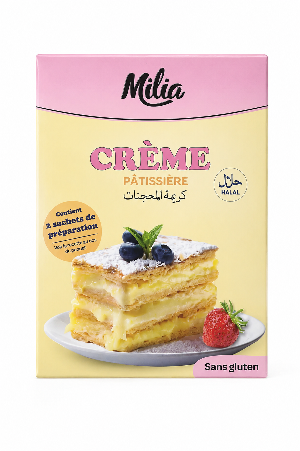 Crème pâtissière halal Milia - 2 sachets - Epicerie Barakka